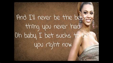 best you never had lyrics|beyoncé best thing lyrics.